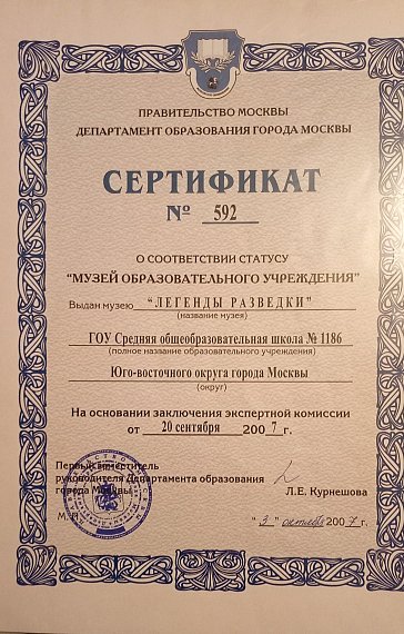 Военно-историческому музею «Легенды разведки» – 18 лет