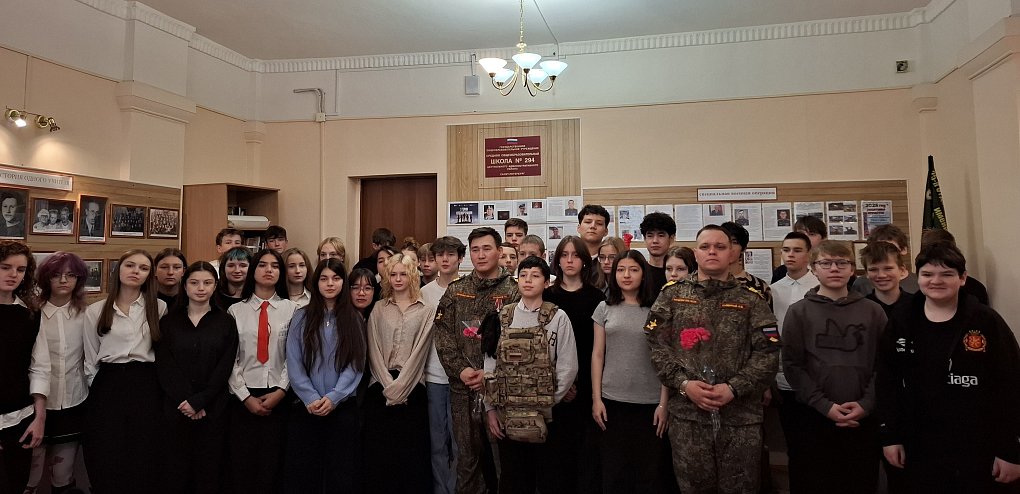 Встреча с курсантами в школьном музее